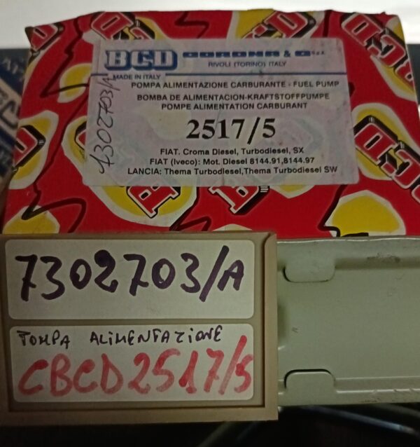 Pompa carburante BCD 2517/5 adatta a FIAT e LANCIA